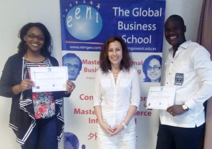 Susana Fernández with African Students