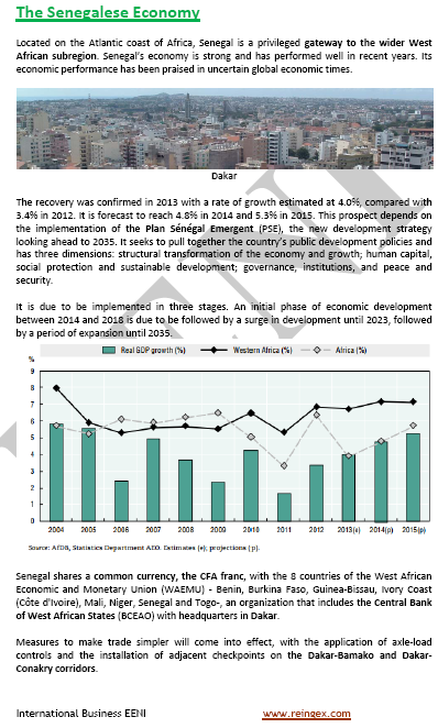 सेनेगल में व्यापार