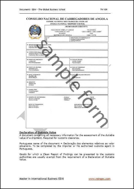 Nyaraka biashara ya nje