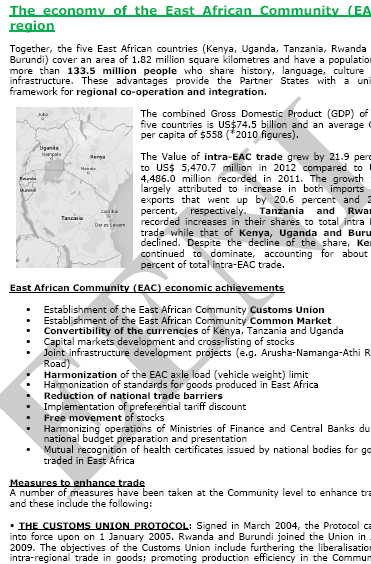 Jumuiya ya Afrika Mashariki (EAC) Kenya, Uganda, Tanzania, Rwanda, Burundi