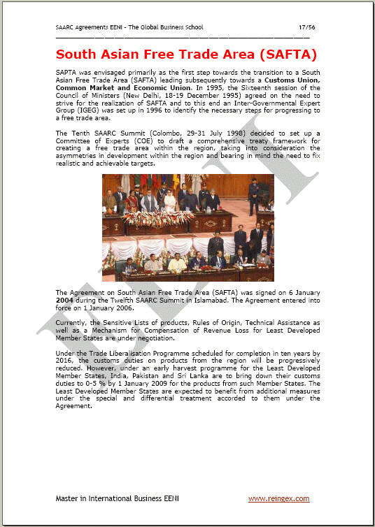 Asia ya Kusini Biashara Huria (SAARC)