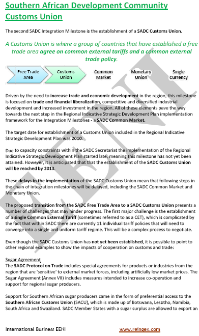 Jumuiya ya Maendeleo Kusini mwa Afrika (SADC) Biashara Huria Eneo