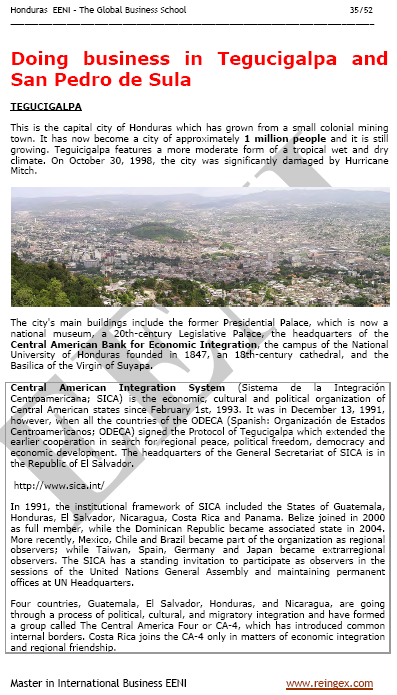 Kufanya biashara katika Tegucigalpa